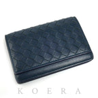 Bottega Veneta Intrecciato Card Case Navy