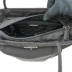 Prada Handbag Black Tessuto Triangle Logo Tote — view 7