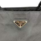 Prada Handbag Black Tessuto Triangle Logo Tote — view 2