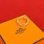 Hermes Chaine D'ancre Enchainee PM Ring 18k Pink Gold