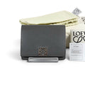 Loewe Anagram Wallet Trifold Vertical Compact Silver Gray
