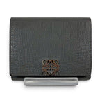 Loewe Anagram Wallet Trifold Vertical Compact Silver Gray — view 3