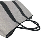 Hermes Garden Party GM Toile H Buffalo Leather Tote Bag Gray Black — view 4