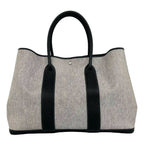 Hermes Garden Party GM Toile H Buffalo Leather Tote Bag Gray Black — view 3