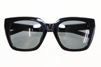 Saint Laurent Paris Cat Eye Square Sunglasses 52 Black Gold Cassandra Logo — view 2