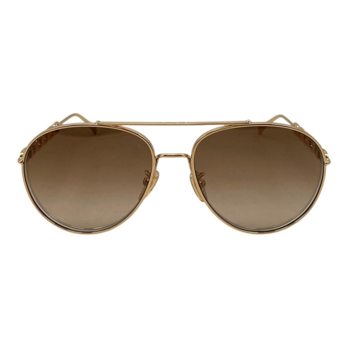 Louis Vuitton Sunglasses My LV Chain Pilot Monogram Flower LV Logo Gold Eyewear — view 3