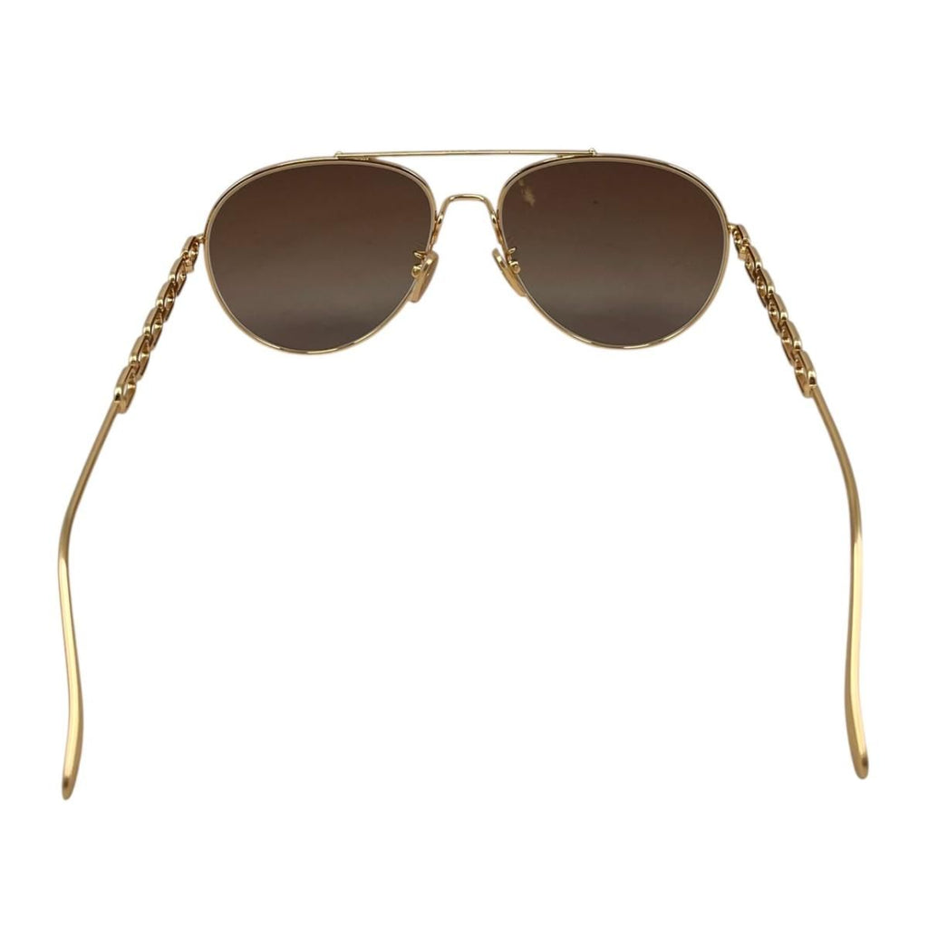 Louis Vuitton Sunglasses My LV Chain Pilot Monogram Flower LV Logo Gold Eyewear — view 4