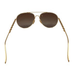 Louis Vuitton Sunglasses My LV Chain Pilot Monogram Flower LV Logo Gold Eyewear — view 4