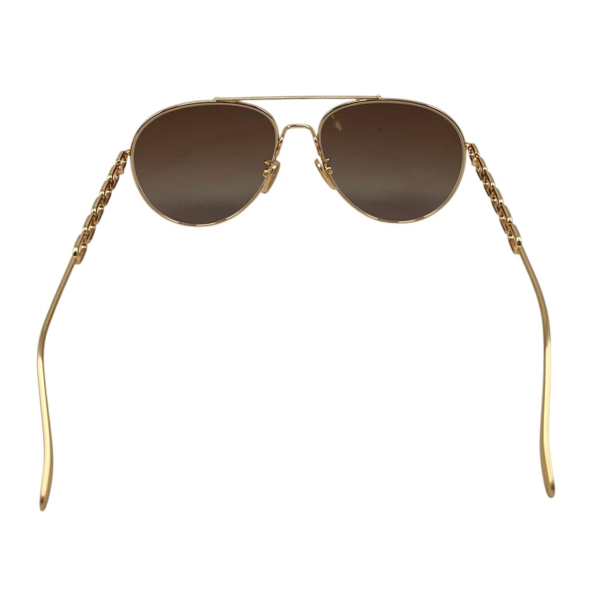 Louis Vuitton Sunglasses My LV Chain Pilot Monogram Flower LV Logo Gold Eyewear — view 4
