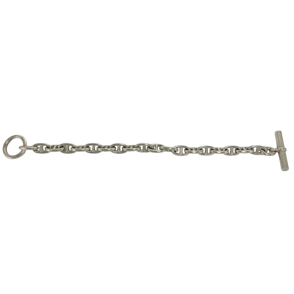 Hermes Chaine D'ancre MM 19 Links Bracelet Cursive Logo 925 Sterling Silver — view 6