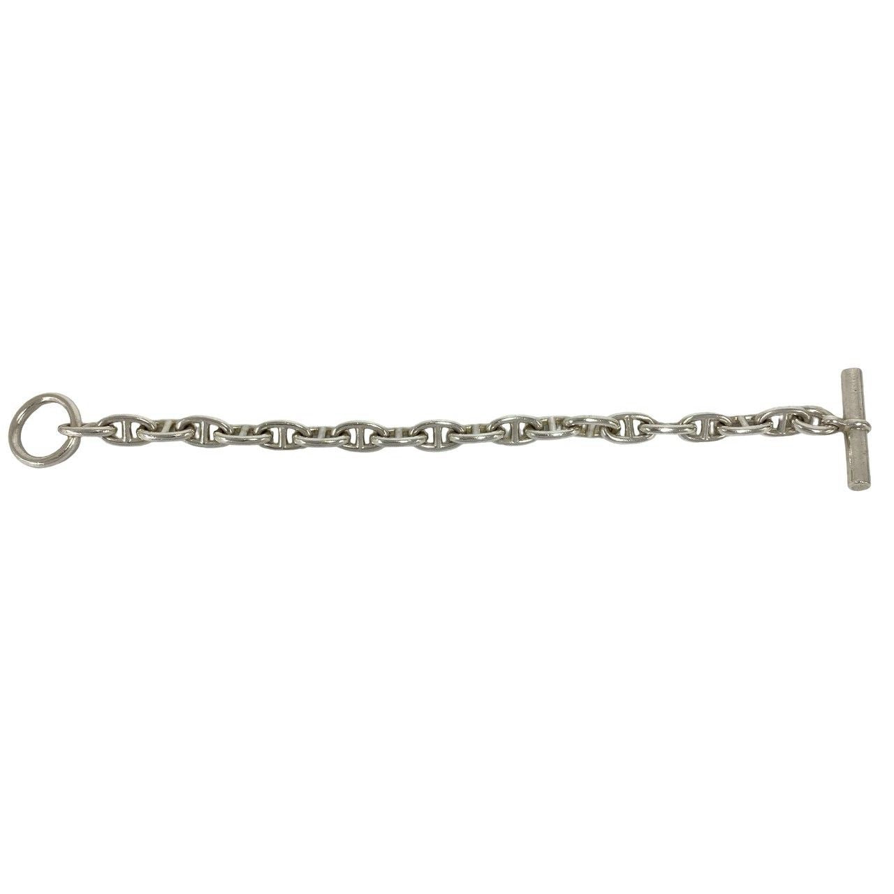 Hermes Chaine D'ancre MM 19 Links Bracelet Cursive Logo 925 Sterling Silver — view 5