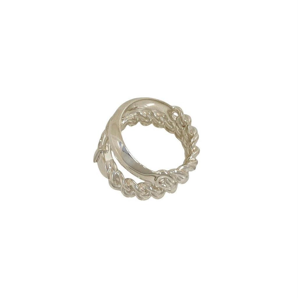 Hermes Boucles Sellier Inflexible Ring 925 Sterling Silver Indication — view 4