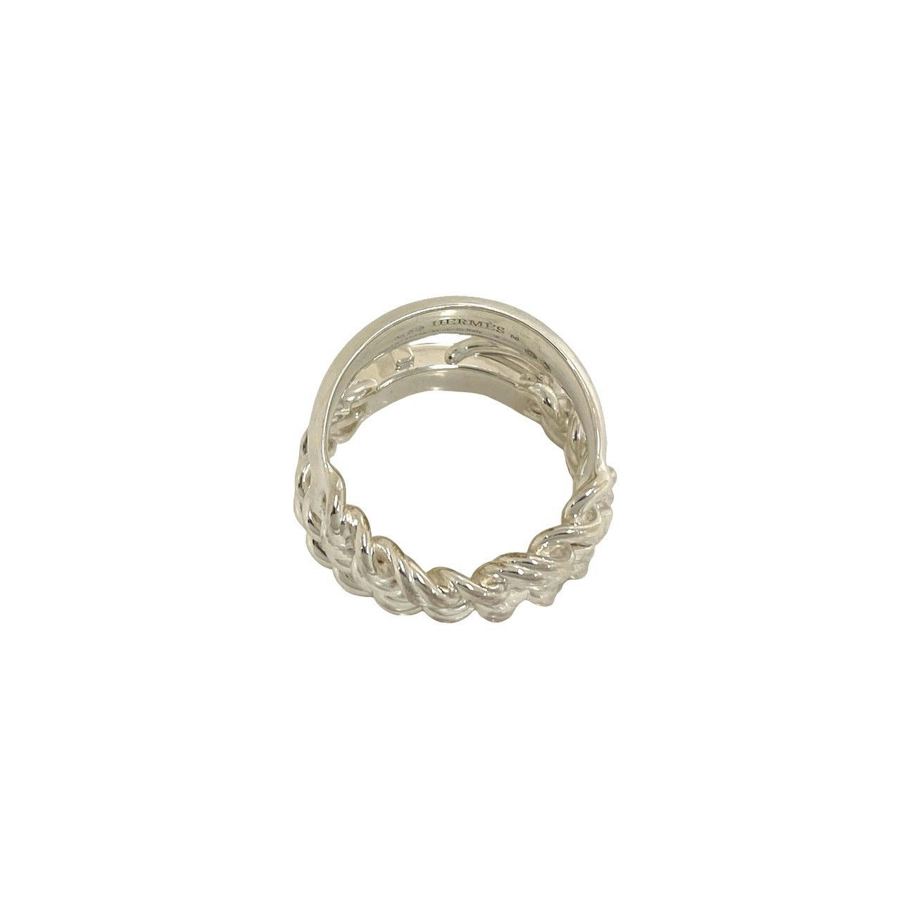 Hermes Boucles Sellier Inflexible Ring 925 Sterling Silver Indication — view 6