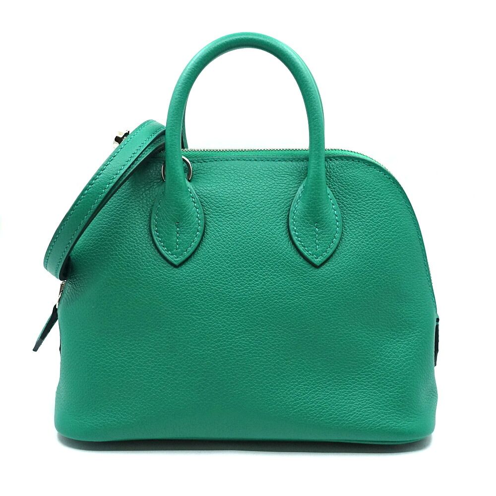 Hermes Bolide 1923 Mini Verso Green Pink Shoulder Bag