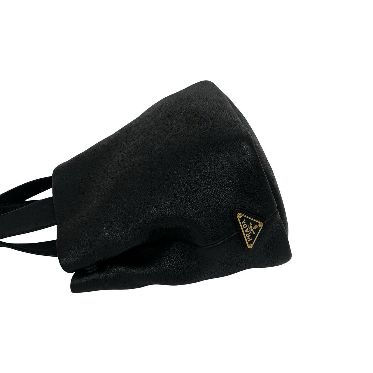Prada Perforated Leather Handbag Mini Tote Black — view 5