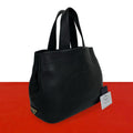 Prada Perforated Leather Handbag Mini Tote Black