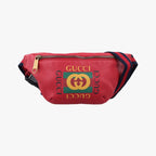 Gucci Print Red Leather Handbag