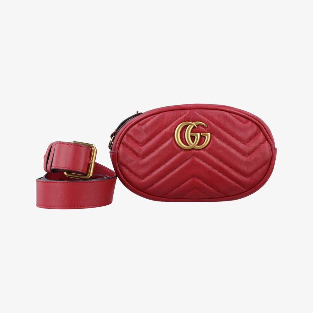 Gucci GG Marmont Red Leather Handbag