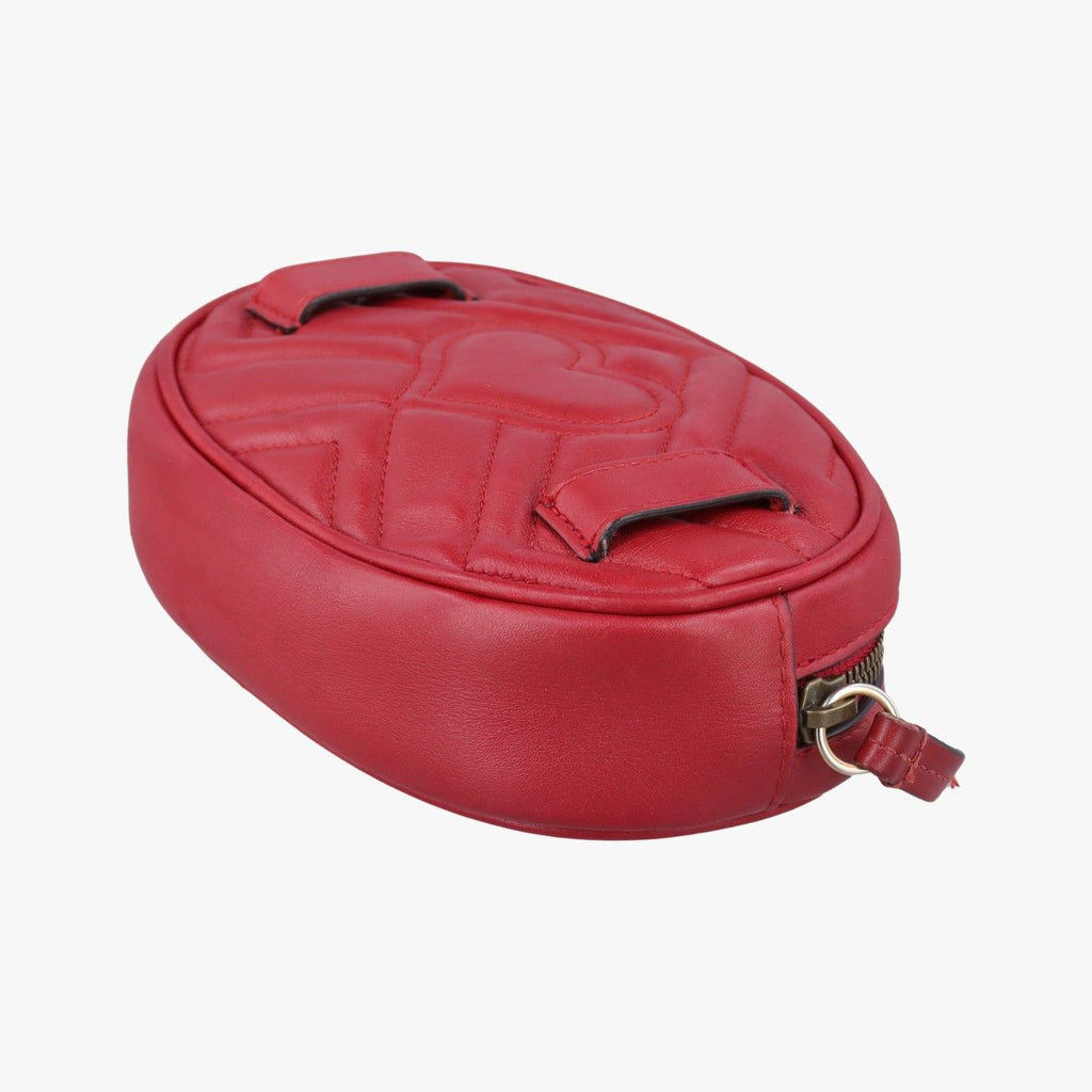 Gucci GG Marmont Red Leather Handbag — view 6