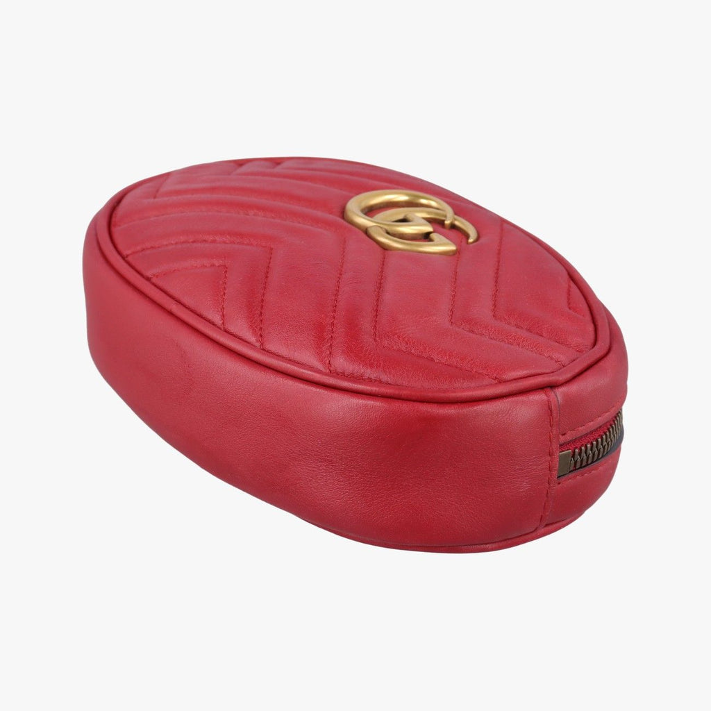 Gucci GG Marmont Red Leather Handbag — view 4