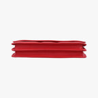 Prada Metal Wallet on Chain Cornflower Clutch Red Saffiano Leather — view 3