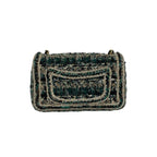 Chanel CC Logo Tweed Leather Chain Shoulder Bag Multicolor — view 3