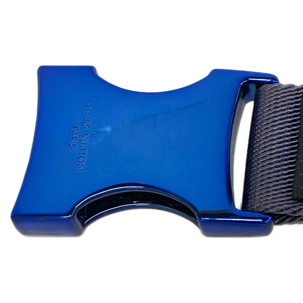 Louis Vuitton Belt Monogram Eclipse Ceinture On The Go 30 Blue Gray — view 3