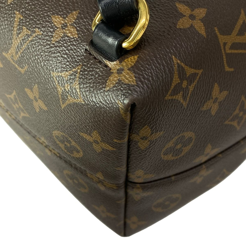 Louis Vuitton Backpack Monogram Montsouris NMPM Noir Leather Cowhide — view 8