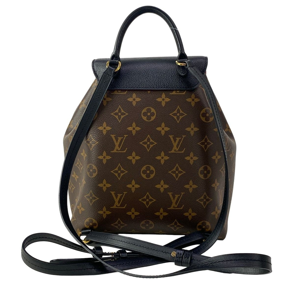 Louis Vuitton Backpack Monogram Montsouris NMPM Noir Leather Cowhide — view 3