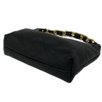 Chanel Hobo CC Logo Leather Shoulder Bag Black — view 8