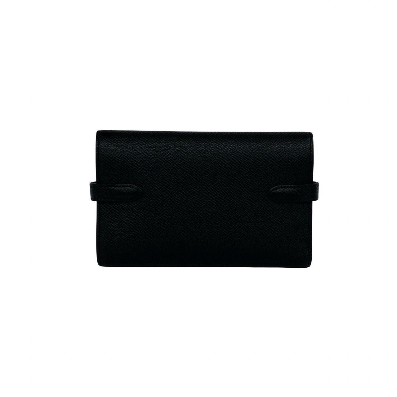 Hermes Kelly Wallet Medium Veau Epsom Trifold Black — view 2