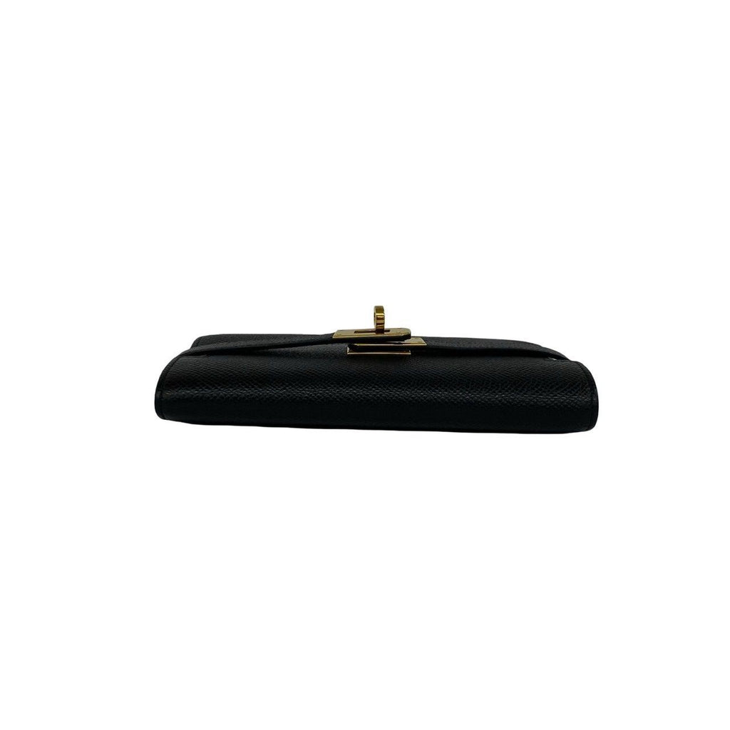Hermes Kelly Wallet Medium Veau Epsom Trifold Black — view 3
