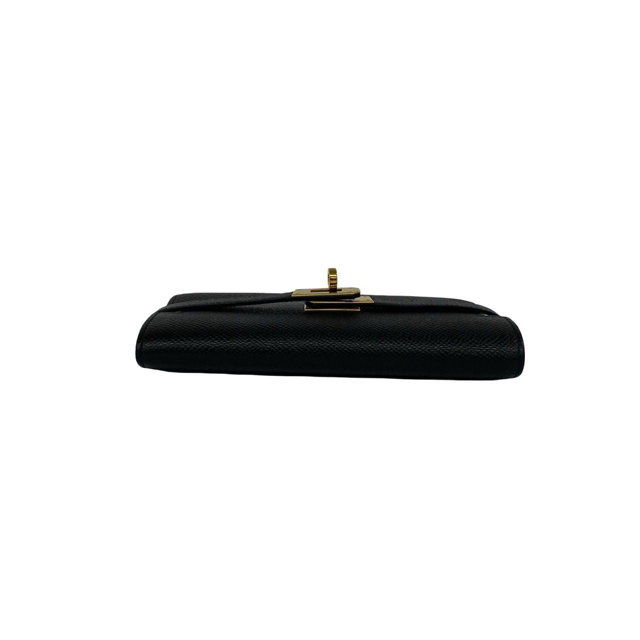 Hermes Kelly Wallet Medium Veau Epsom Trifold Black — view 3