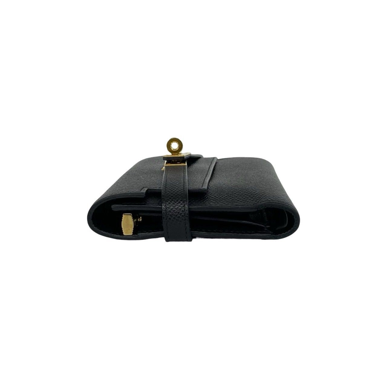 Hermes Kelly Wallet Medium Veau Epsom Trifold Black — view 4