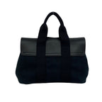 Hermes Valparaiso PM Toile Chevron Tote Bag Black — view 3