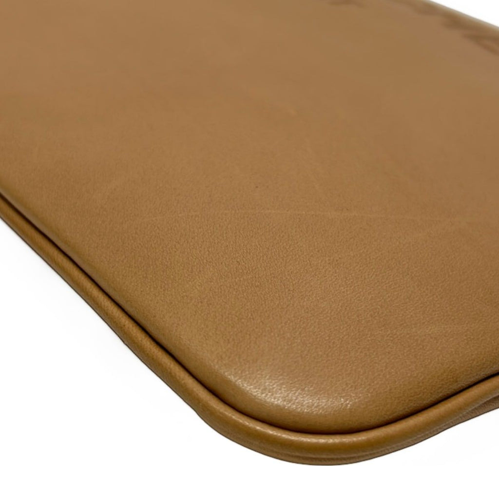 Saint Laurent Paris Clutch Pouch Rive Gauche Beige Leather — view 6