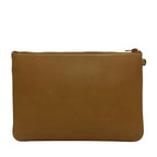 Saint Laurent Paris Clutch Pouch Rive Gauche Beige Leather — view 3
