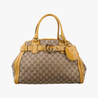 Gucci GG Running Beige Yellow Canvas Leather