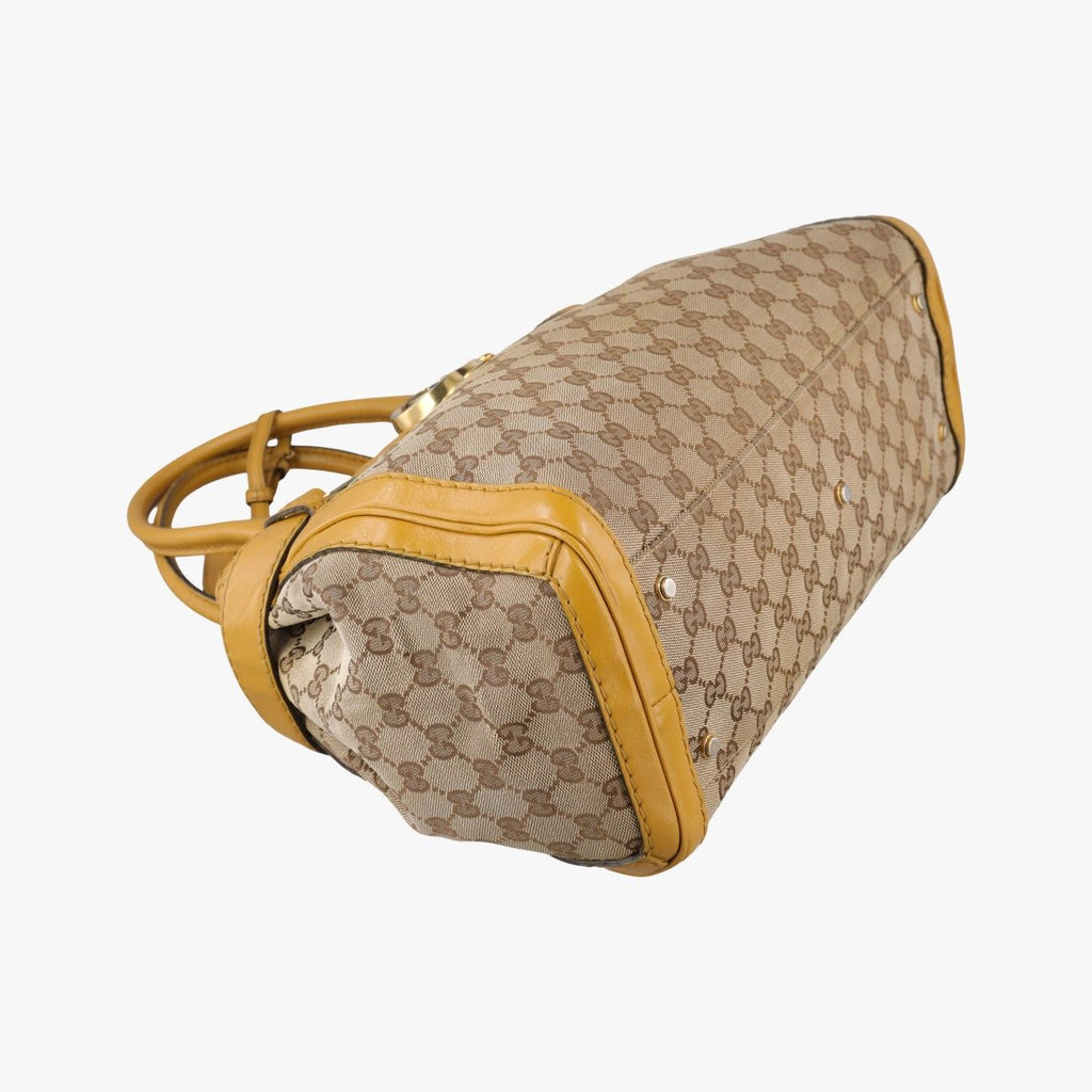 Gucci GG Running Beige Yellow Canvas Leather — view 5