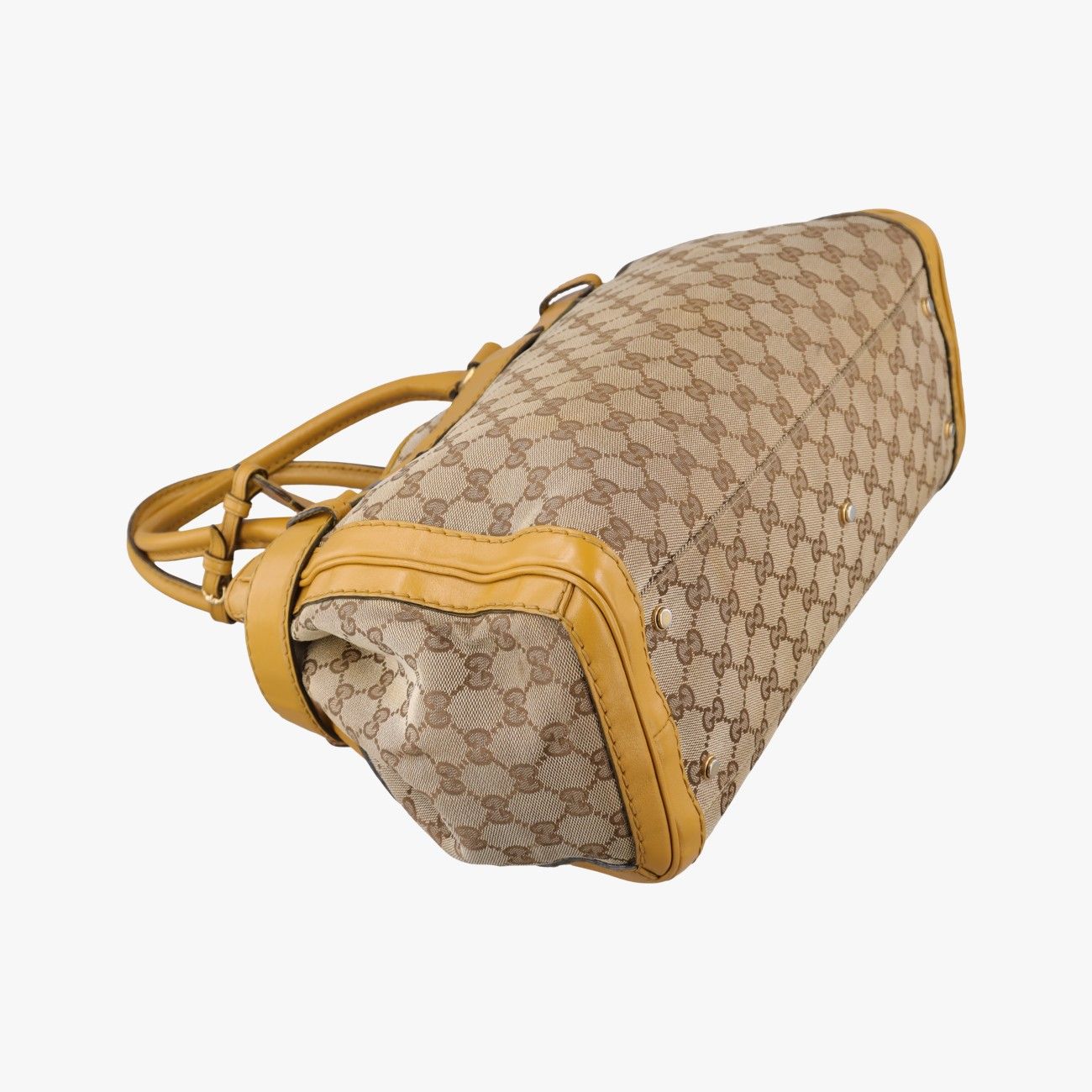 Gucci GG Running Beige Yellow Canvas Leather — view 7