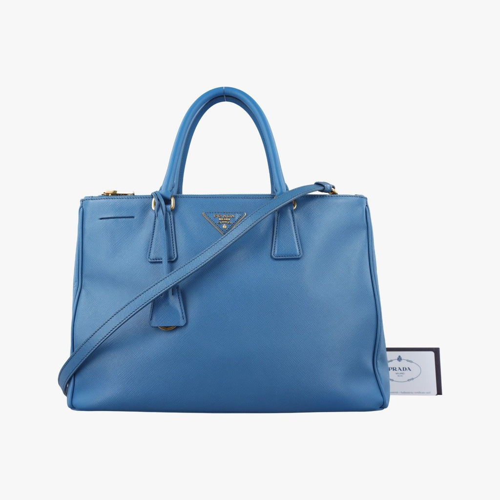 Prada Galleria Blue Saffiano Leather