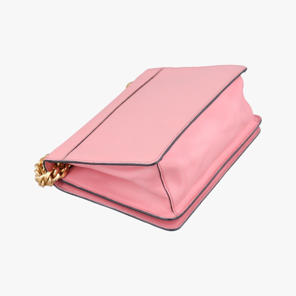 Prada Milano Logo Pink Saffiano Leather — view 7