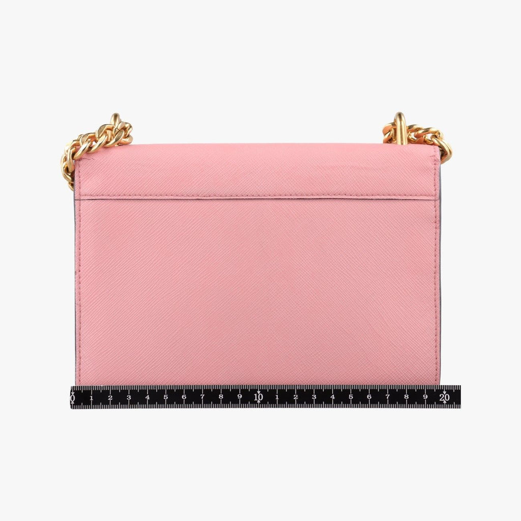 Prada Milano Logo Pink Saffiano Leather — view 2