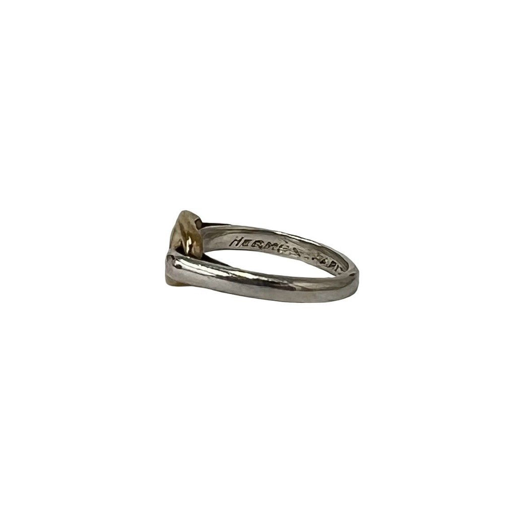 Hermes Vintage Chaine D'ancre Ring Silver Yellow Gold — view 4