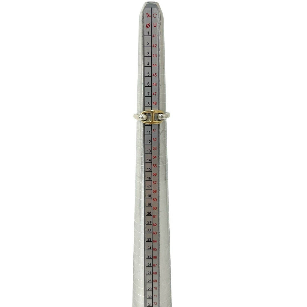 Hermes Vintage Chaine D'ancre Ring Silver Yellow Gold — view 7
