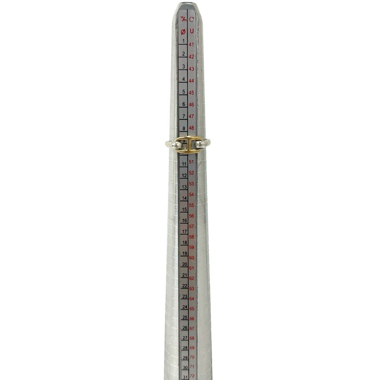 Hermes Vintage Chaine D'ancre Ring Silver Yellow Gold — view 7