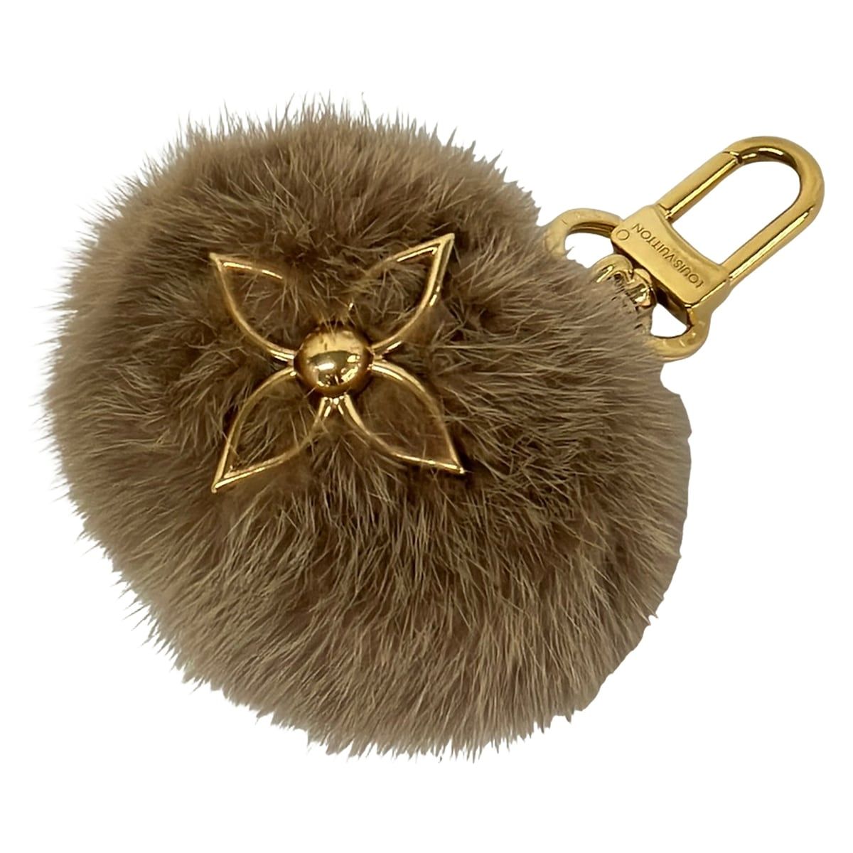 Louis Vuitton Key Holder Porte Cles Lovely Vison Brown Mink