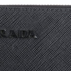 Prada White Saffiano Leather Clutch Pouch Business — view 8