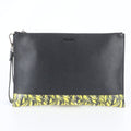 Prada White Saffiano Leather Clutch Pouch Business