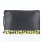 Prada White Saffiano Leather Clutch Pouch Business